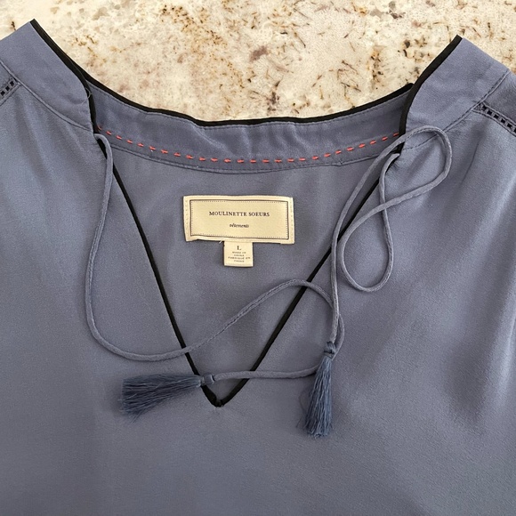 Moulinette Soeurs for Anthropologie Silk Fabled Fields Print Dress ~ Size L - Picture 8 of 12